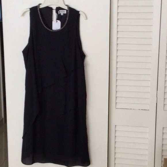Black Dress by She’s beads around the neckline size 16 New.       #38 - Picture 4 of 11